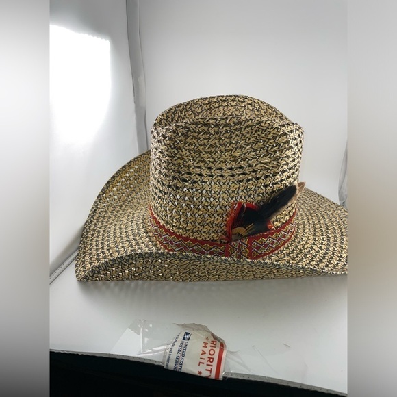 RIO GRANDE Men Size 58 (7 1/4) San Francisco Hat Co Hard Straw Cowboy Hat - Picture 10 of 13